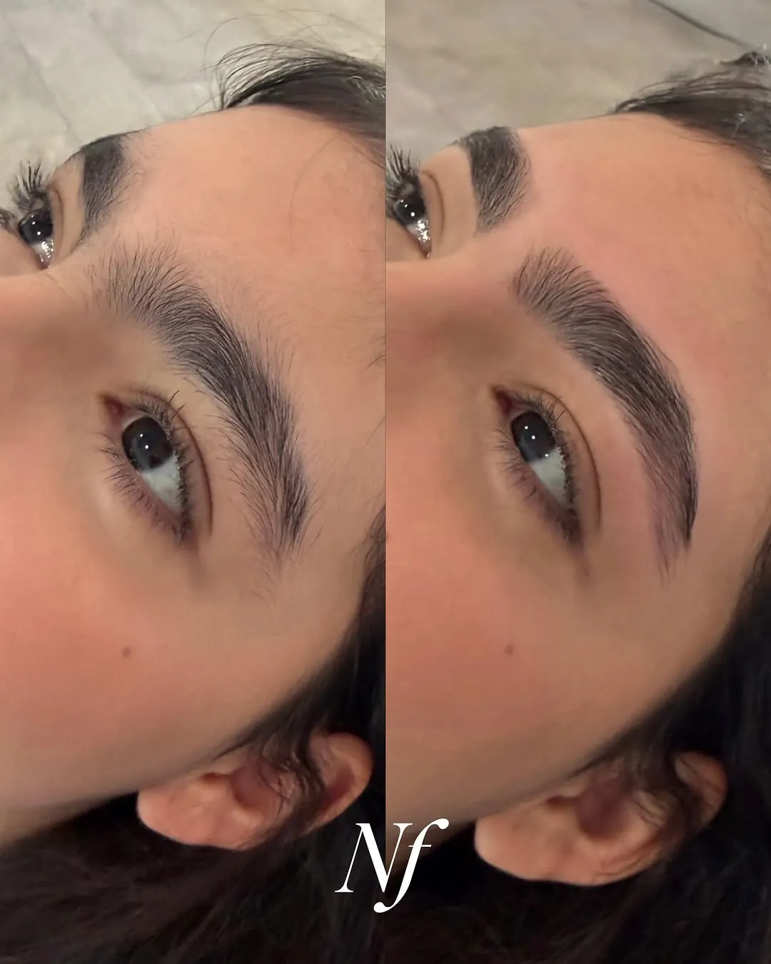 Natural brow threading results
